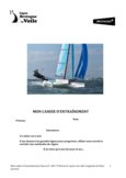 Mon cahier d'entrainement Nacra15