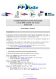 Règlement Sportif Championnat Flotte Partagée Ligue Bretagne de Voile 2025 - 2026