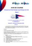 Avis de course Championnat Flotte Partagée Ligue Bretagne de Voile 22 et 23 novembre 2025 CN Lorient