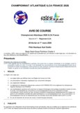Avis de course Championnat Atlantique 2026 ILCA France