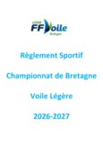 R&egrave;glement sportif Championnat de Bretagne Voile L&eacute;g&egrave;re 2026 - 2027
