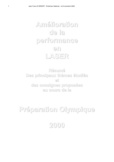 Analyse de la performance en laser, Préparation Olympique 2000, par Jean Yves Le Déroff